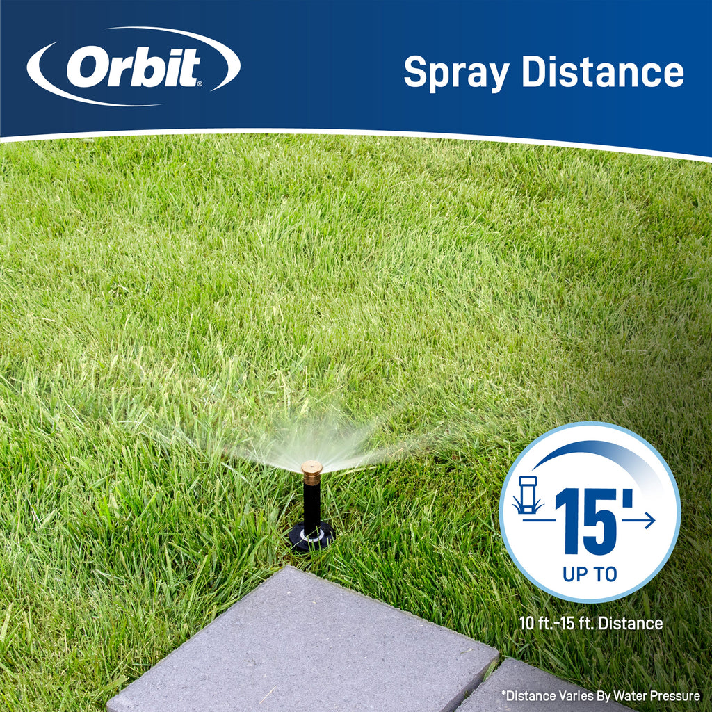 2-inch Professional Hard Top Pressure-Regulating Pop-Up Spray Head Sprinkler with 15-foot Adjustable Nozzle | 80307