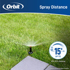 2-inch Professional Hard Top Pressure-Regulating Pop-Up Spray Head Sprinkler with 15-foot Adjustable Nozzle | 80307