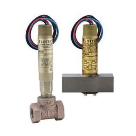 Mini-size flow switch, brass upper and lower body, 1-1/4" NPT, brass tee.
