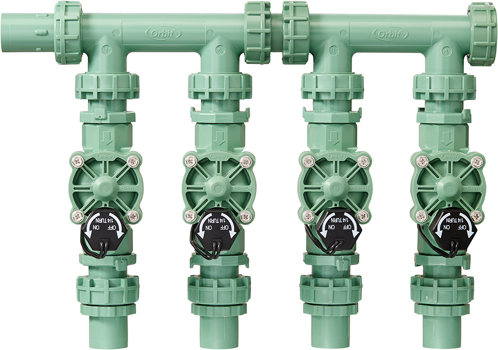 4-Valve Preassembled Manifold with PVC adapters 57257