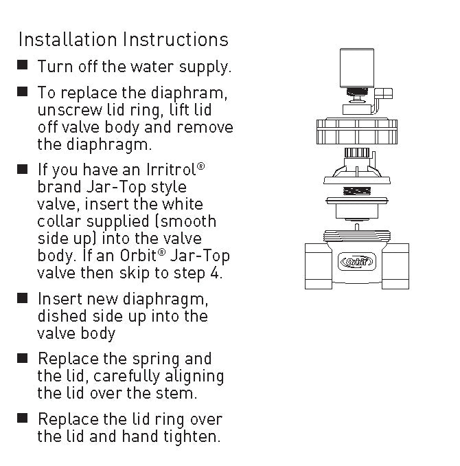 Jar Top Automatic Valve Diaphragm | 57473