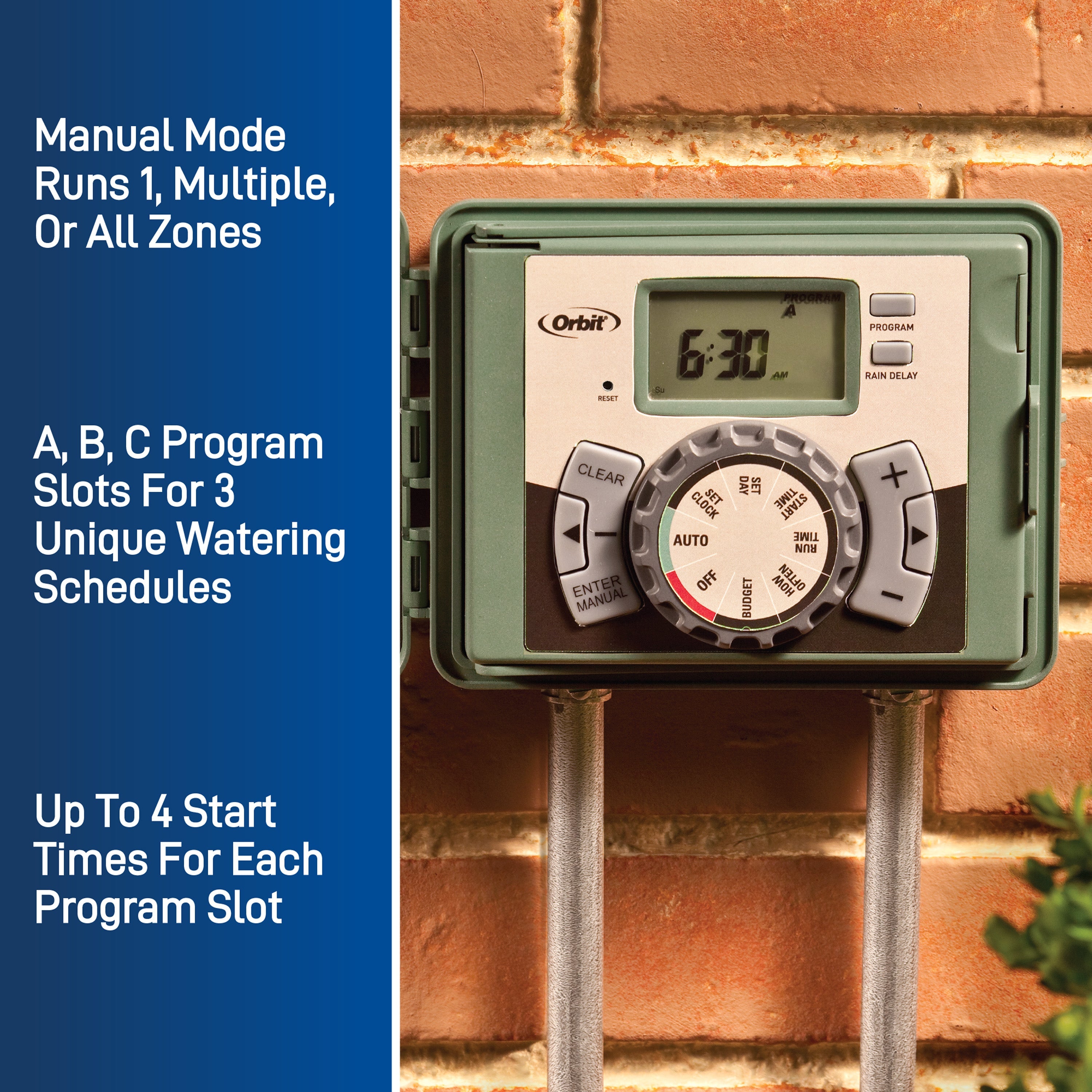 Easy-Set Logic® Outdoor Irrigation Sprinkler Controllers 57894, 57896, 57900, 57892