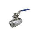 2" FNPT Stainless Steel Ball Valve Inline