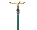 Telescoping High Rise Brass 3-Arm Sprinkler with Step Spike 58288
