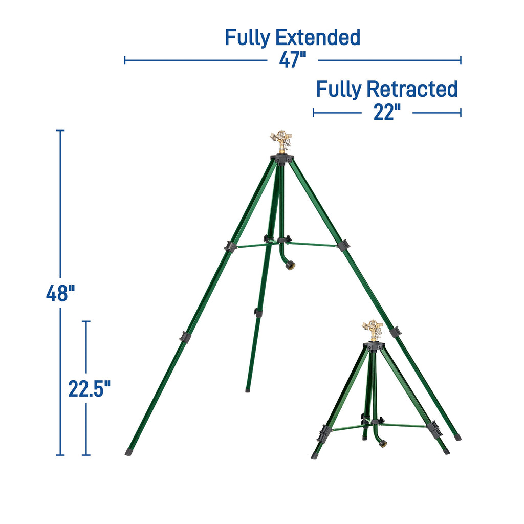 1/2 Inch Brass Impact Sprinkler on Tripod Base 58308