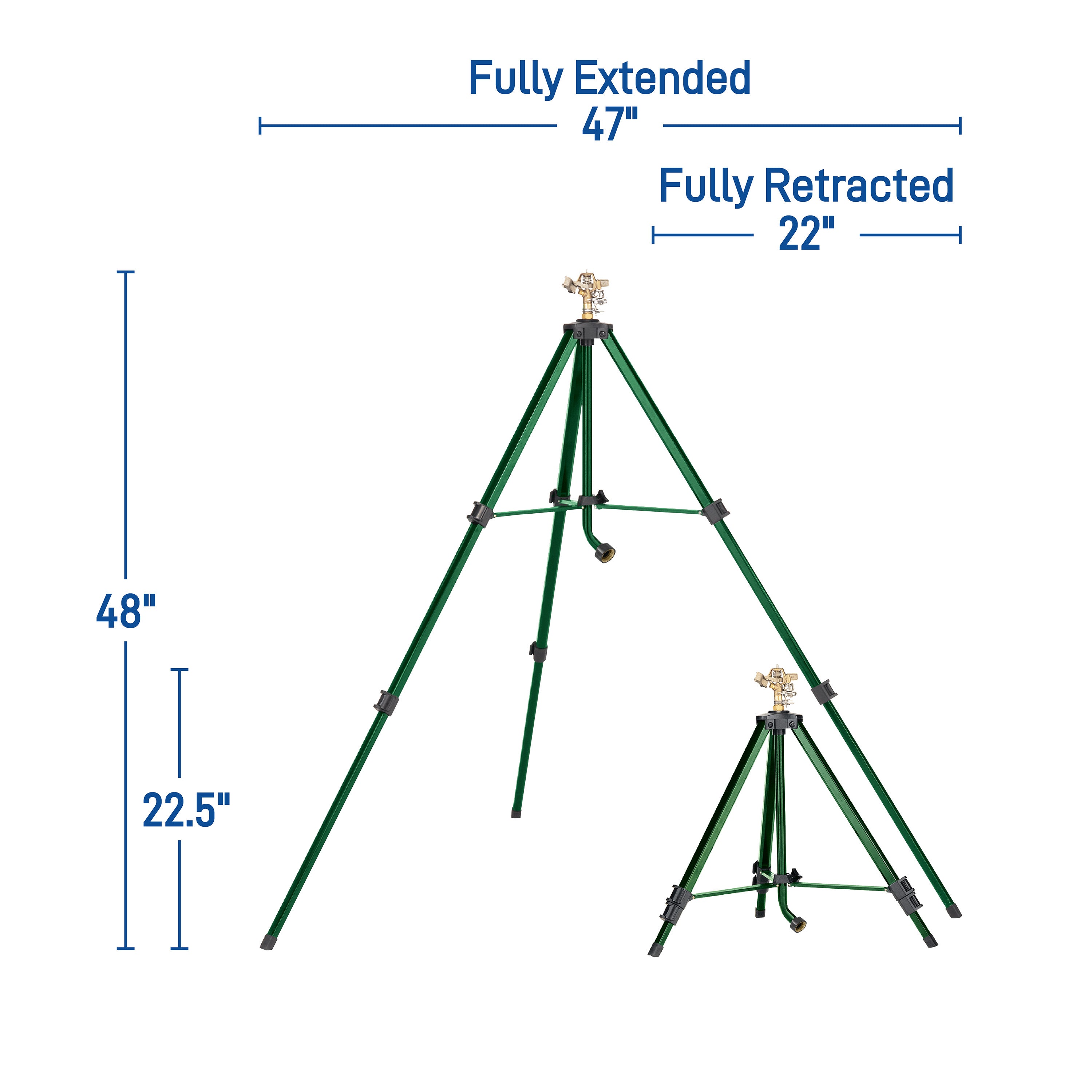 1/2 Inch Brass Impact Sprinkler on Tripod Base 58308