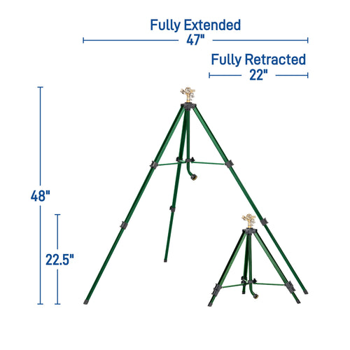 1/2 Inch Brass Impact Sprinkler on Tripod Base 58308