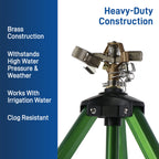1/2 Inch Brass Impact Sprinkler on Tripod Base 58308
