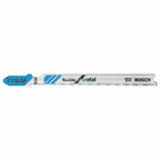 BOSCH T118AF 5pc. 3-5/8 In. 17-24 TPI Flexible for Metal T-Shank Jig Saw Blades