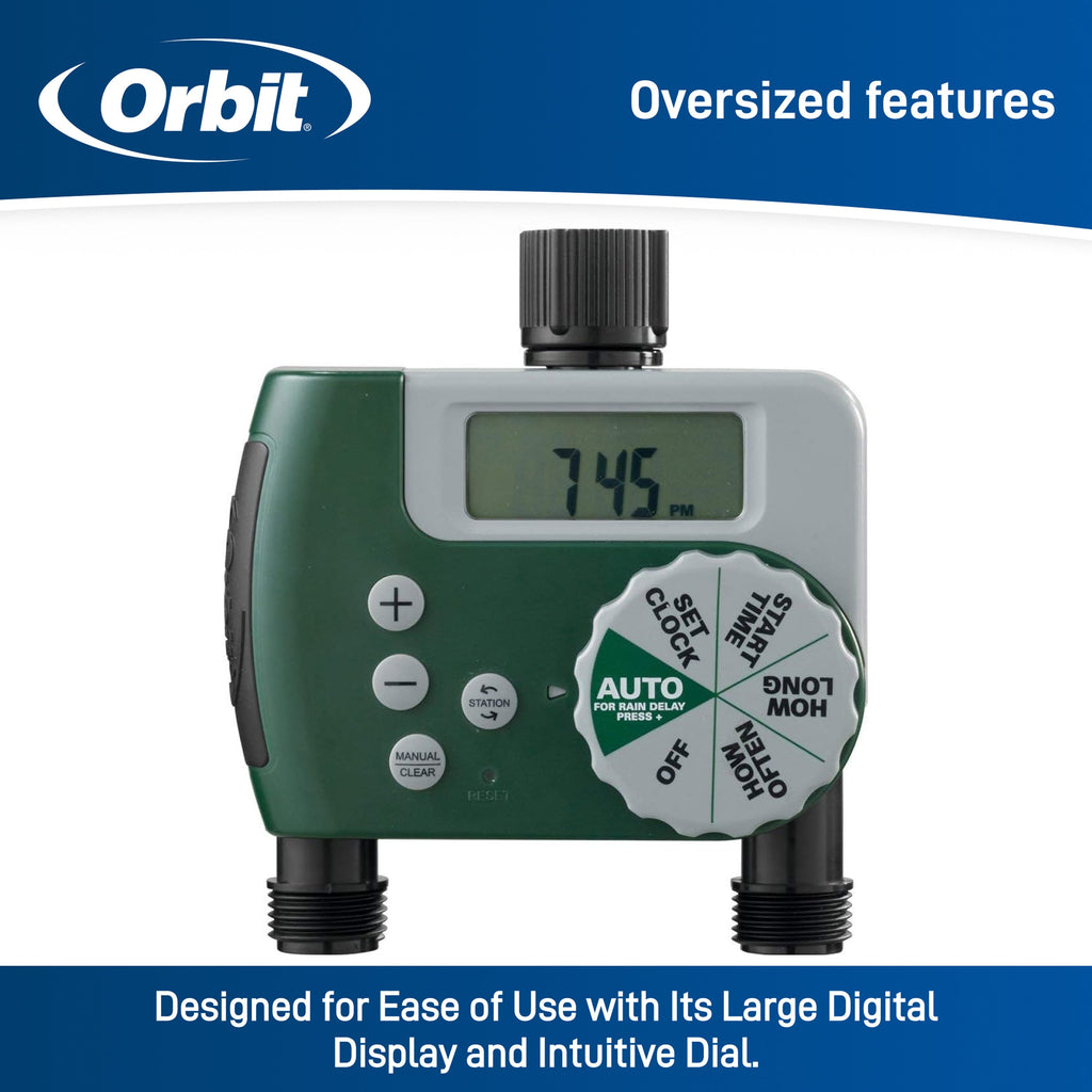 Digital 2 Outlet Hose Faucet Timer 58910