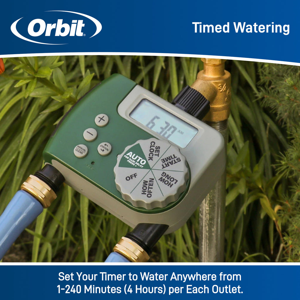 Digital 2 Outlet Hose Faucet Timer 58910