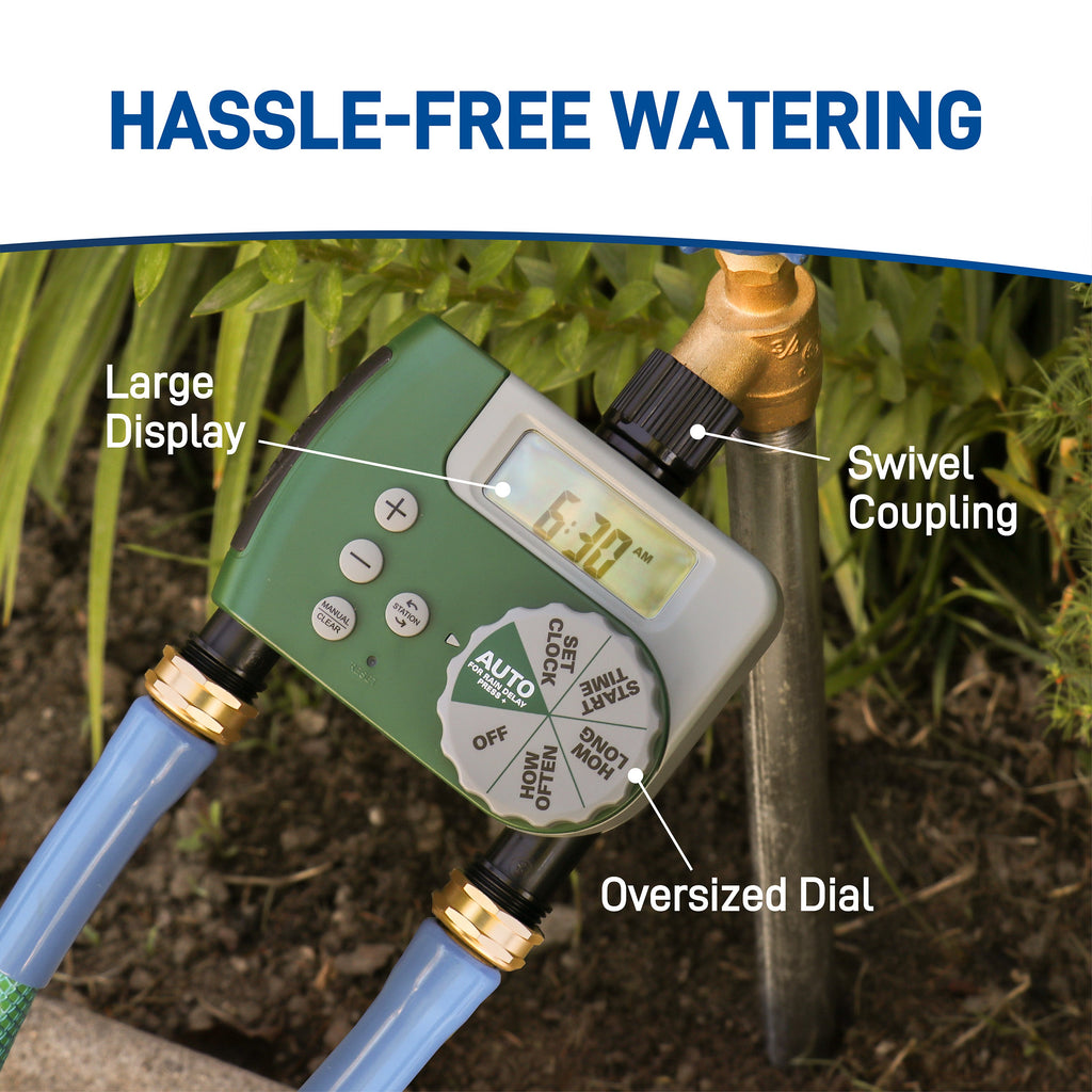 Digital 2 Outlet Hose Faucet Timer 58910