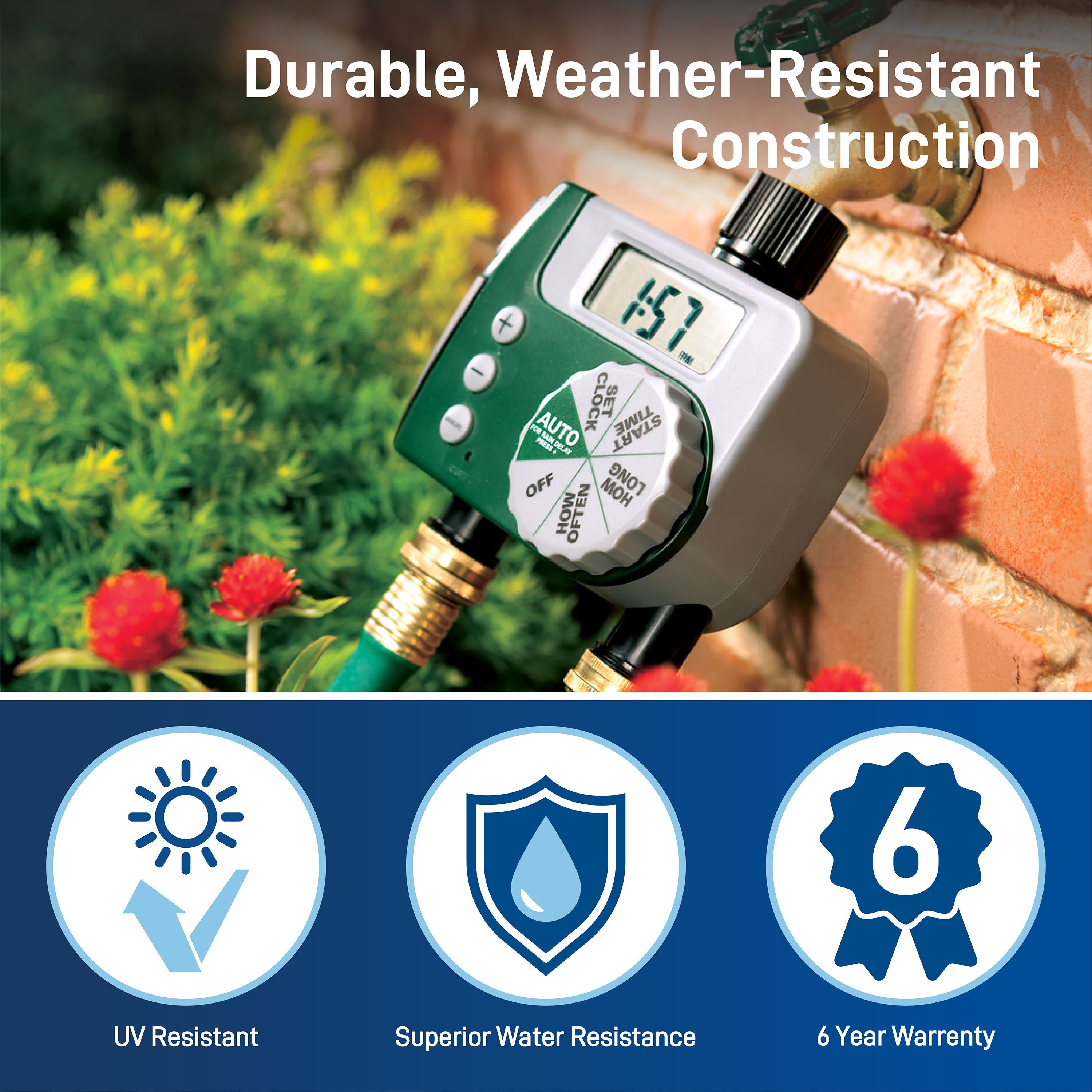 Digital 2 Outlet Hose Faucet Timer 58910