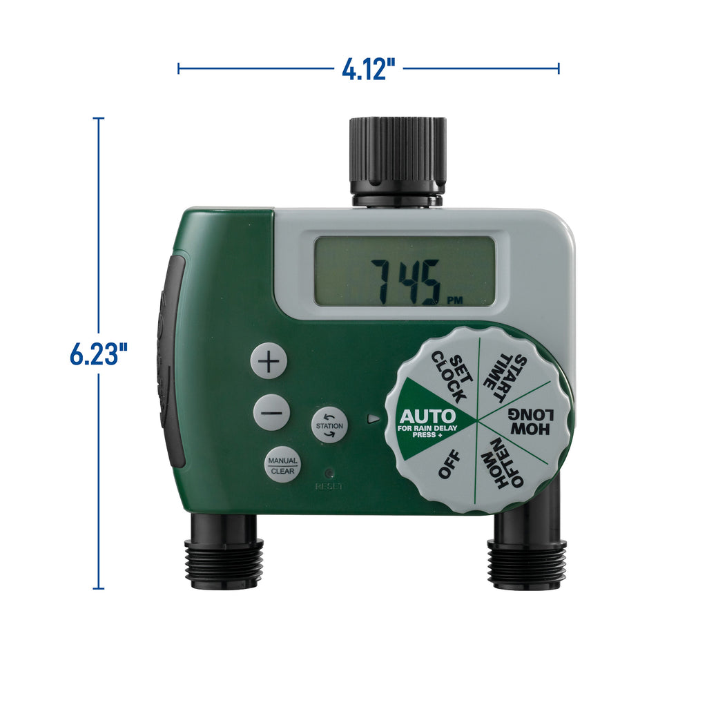 Digital 2 Outlet Hose Faucet Timer 58910