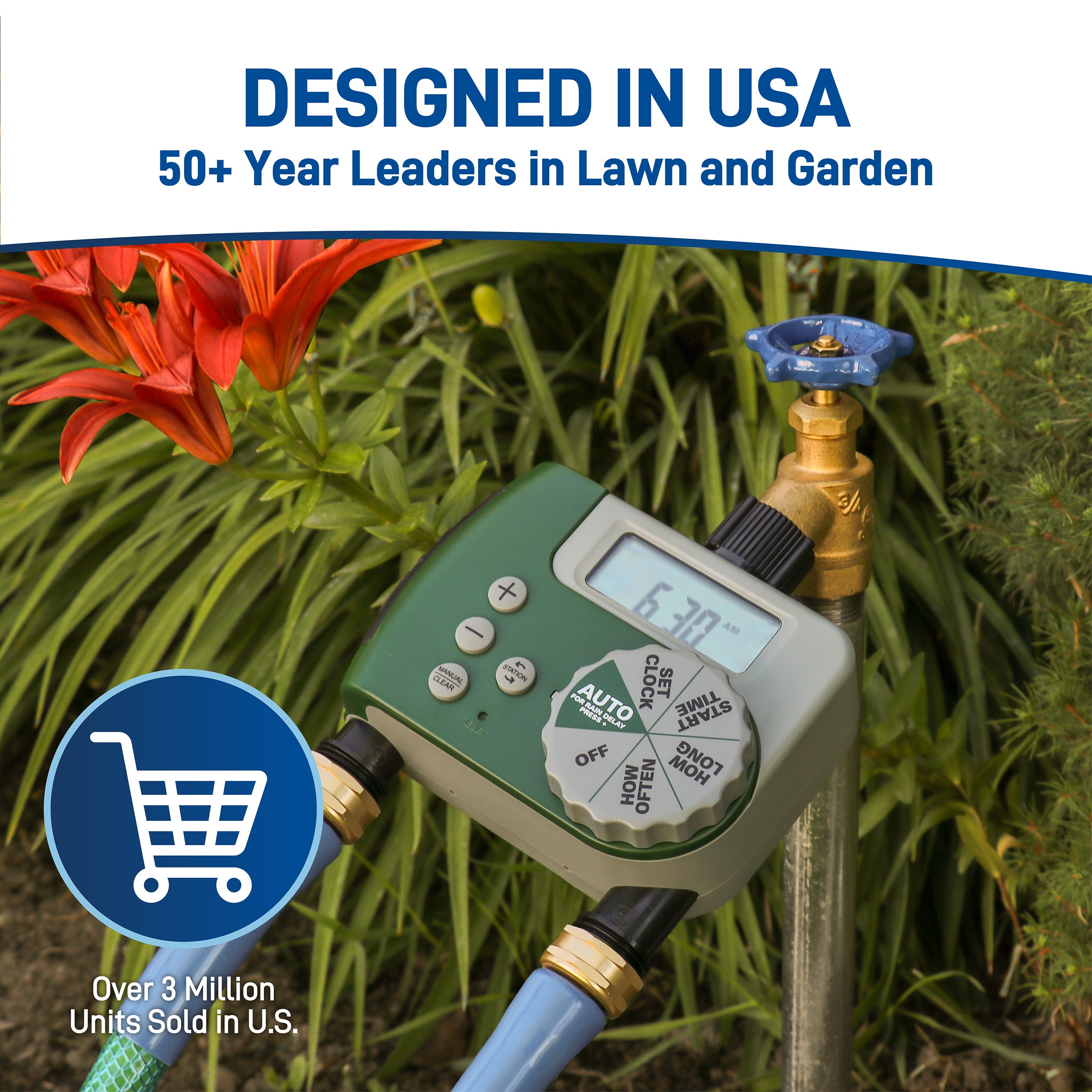Digital 2 Outlet Hose Faucet Timer 58910