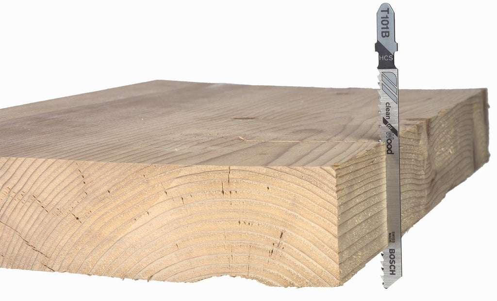 BOSCH T119BO 5 pc. 3-1/4 In. 12 TPI Basic Wood Cutting T-Shank Jig Saw Blades