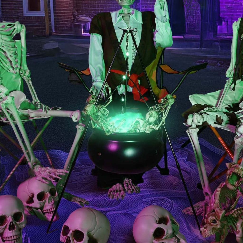 Yescom Halloween Witch Cauldron on a 31" Tripod with Lights