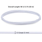 Yescom 2mm Craft Wire 12 Gauge 100ft in Black,White,Green Options