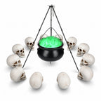 Yescom 12ct. Halloween Skulls with Cauldron Combo