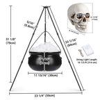 Yescom 12ct. Halloween Skulls with Cauldron Combo