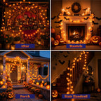 Yescom 2-Pack Marigold String Lights with S-Hooks, USB plug-in