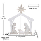 Yescom Pre-Lit Christmas Decoration 4ft 108 LEDs Outdoor Nativity Set