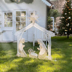 Yescom Pre-Lit Christmas Decoration 4ft 108 LEDs Outdoor Nativity Set
