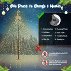 Yescom Outdoor 20ft Flagpole with Christmas Tree Light Warm White