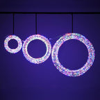 Yescom 3-Set Outdoor Prelit Christmas Wreaths Frontgate Windows