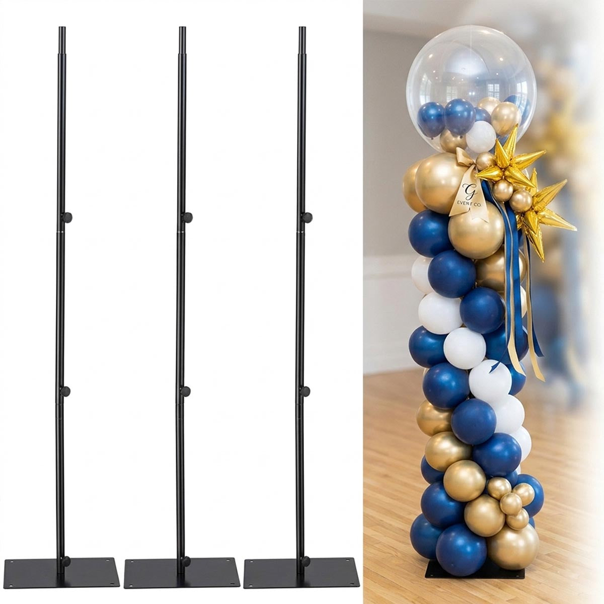 Yescom 3-Set 3ft Metal Balloon Column Stands