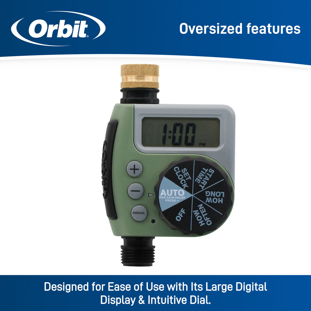 One Outlet Single-Dial Hose Faucet Timer 62056