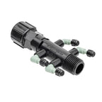 1/2" FPT x MPT x 1/4" Barb 4-Port Drip Manifold 67060