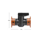 1/2" Drip-Lock Universal Push-Fit Coupling with Shut-Off Valve 67497