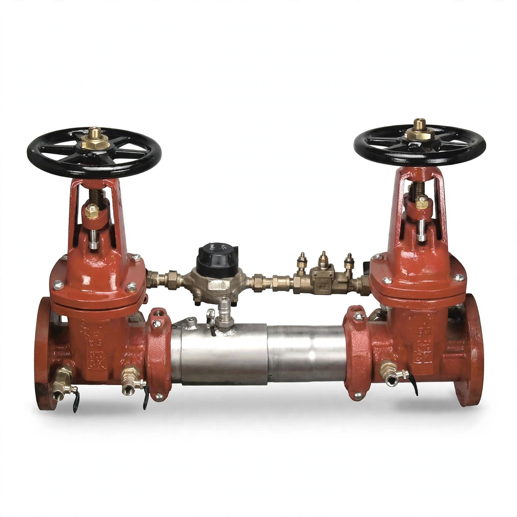 6" Double Check Detector Valve With OSY by Ames Backflows