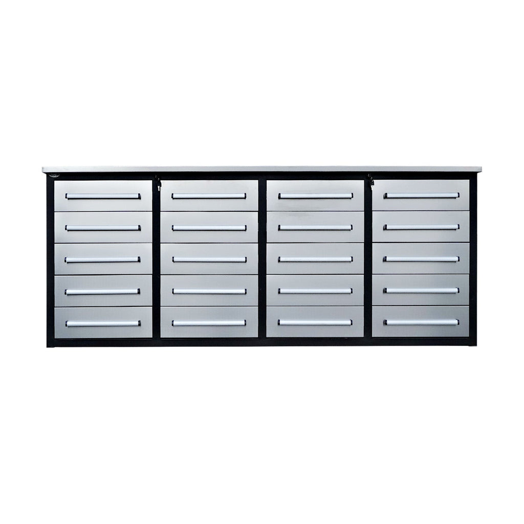 7ft Heavy Duty Garage Workbench Cabinet with 20 Drawers