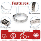 192 Pcs 12 Sizes Goobetter Single Ear Hose Clamps Stainless Steel with Ear Clamps Pincer Set, 5.3-33.1mm Adjustable Hose Clamp Assortment for radiator, Plumbing, Automotive, Washing Machine