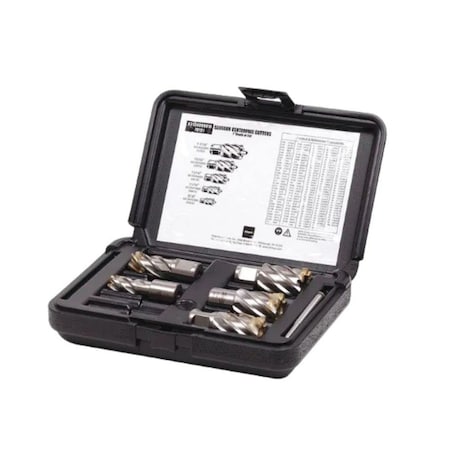 Annular Cutter Kit,1" Cut Depth,6 pcs.