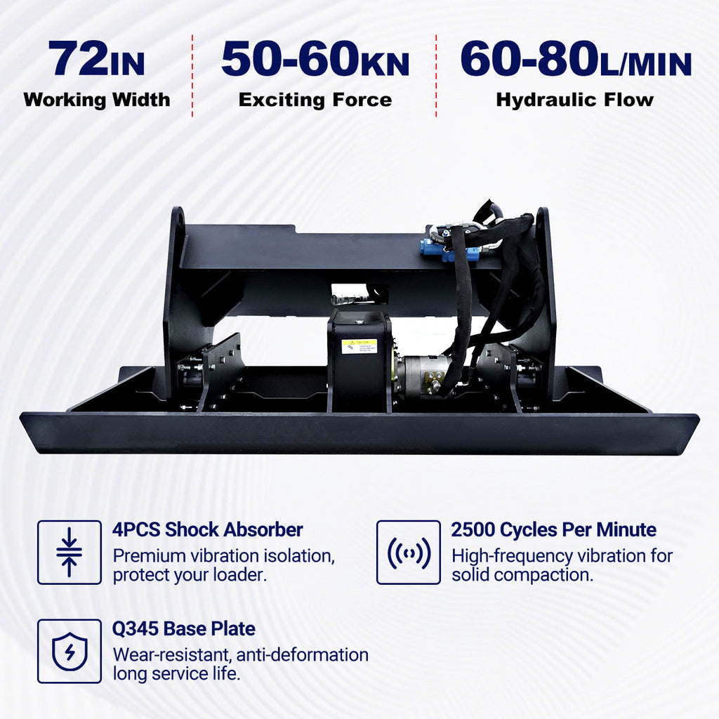 72" Skid Steer Plate Compactor