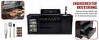 82" 6-Burner 85,000 BTU Gas Outdoor Kitchen Island Grill Stainless Steel Sink Wine Cooler