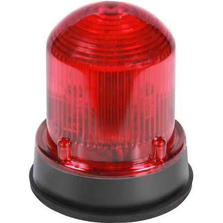 Warning Light, Red, LED, 24V DC, 65 FPM, 3 1/4 in Dia.