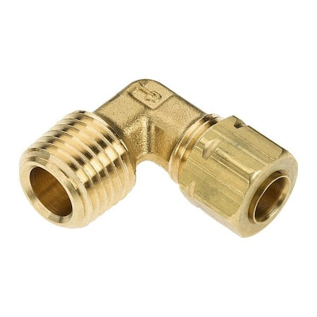 Elbow, Brass, Comp. 1/4 in, MNPT 1/4 in
