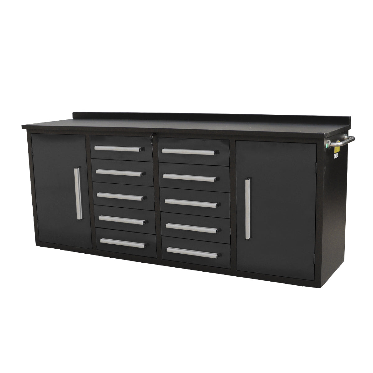 7ft Heavy Duty Workbench with 10 Drawers & 2 Cabinets