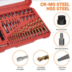 49-Piece Bolt and Screw Extractor Set with Drill Bits for Professional Auto Repair