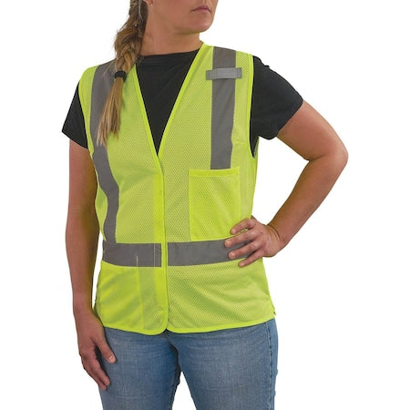 Hi-Vis Vest,S,27 " L,Lime,Polyester