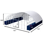 80'x80'x25' Double Truss Container Canopy Shelter– Reinforced Series