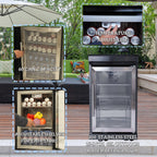 115" 6-Burner 85,000 Black Outdoor Kitchen Island Grill Rotisserie kit