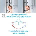 Aquaterior Rain Shower Head Bath Shower Faucet Oil Rubbed Bronze
