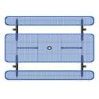 8ft Rectangle Picnic Table With Umbrella Hole