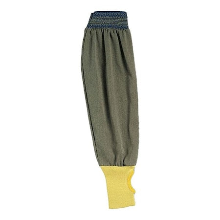 Welding Sleeve, Cotton, Kevlar, 22 in Length, Brown, Elastic Cuff