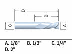 BOSCH 85900MC 1/8 In. x 1/2 In. Solid Carbide Double-Flute Down Cut Spiral Router Bit